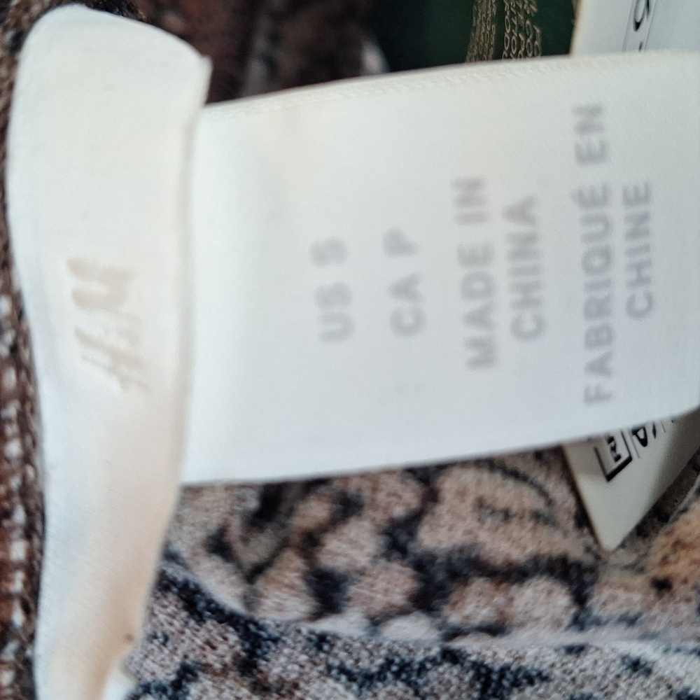 H&M Pretty Long  Brown & Tan Dress Size S - Picture 16 of 16